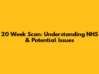 20 Week Scan: Understanding NHS & Potential Issues