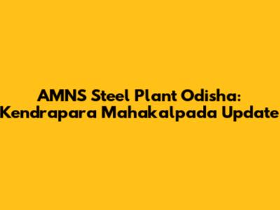 AMNS Steel Plant Odisha: Kendrapara Mahakalpada Update