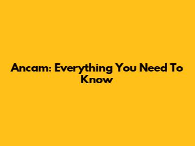 Ancam: Everything You Need To Know