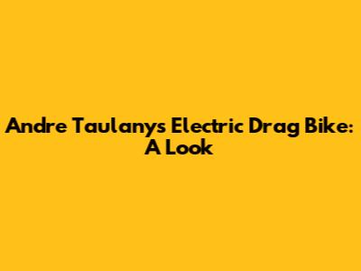 Andre Taulany's Electric Drag Bike: A Look