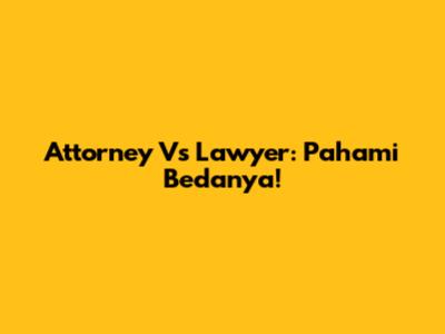 Attorney Vs Lawyer: Pahami Bedanya!