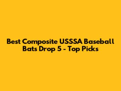 Best Composite USSSA Baseball Bats Drop 5 - Top Picks