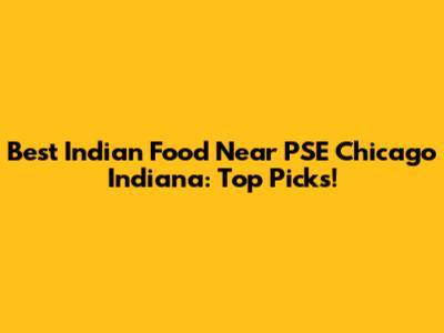 Best Indian Food Near PSE Chicago Indiana: Top Picks!