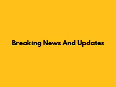 Breaking News And Updates