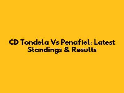 CD Tondela Vs Penafiel: Latest Standings & Results
