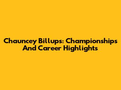 Chauncey Billups: Championships And Career Highlights