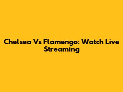 Chelsea Vs Flamengo: Watch Live Streaming