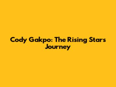 Cody Gakpo: The Rising Star's Journey