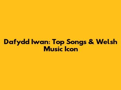 Dafydd Iwan: Top Songs & Welsh Music Icon