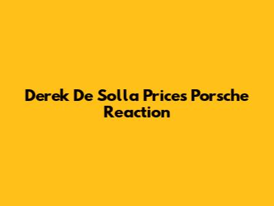 Derek De Solla Price's Porsche Reaction