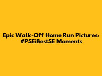 Epic Walk-Off Home Run Pictures: #PSEiBestSE Moments