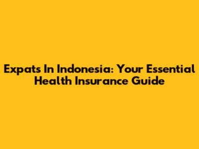 Expats In Indonesia: Your Essential Health Insurance Guide