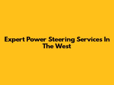 Expert Power Steering Services In The West
