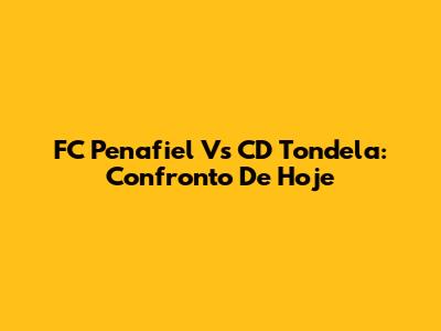FC Penafiel Vs CD Tondela: Confronto De Hoje