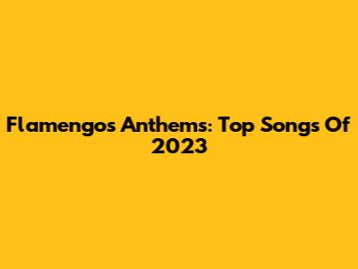 Flamengo's Anthems: Top Songs Of 2023
