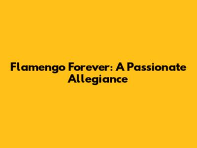 Flamengo Forever: A Passionate Allegiance
