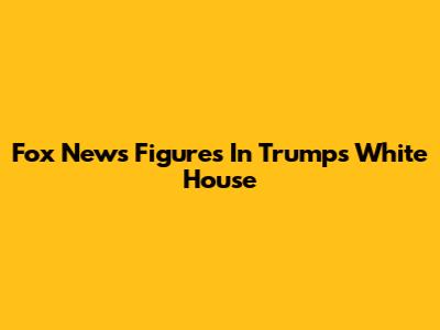Fox News Figures In Trump's White House