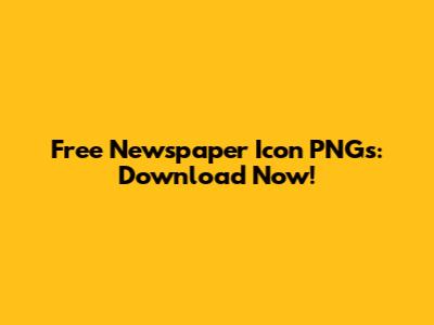 Free Newspaper Icon PNGs: Download Now!