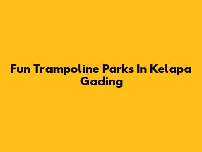 Fun Trampoline Parks In Kelapa Gading