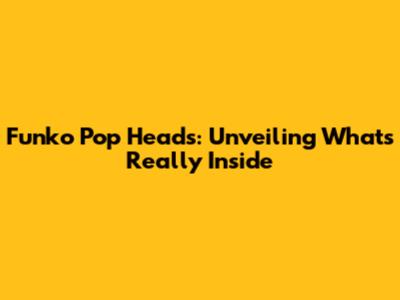 Funko Pop Heads: Unveiling What's Really Inside