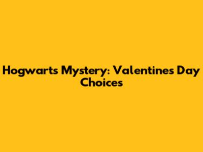 Hogwarts Mystery: Valentine's Day Choices