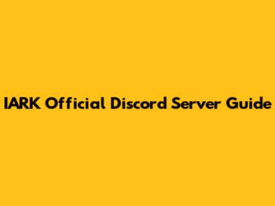 IARK Official Discord Server Guide