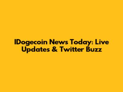 IDogecoin News Today: Live Updates & Twitter Buzz