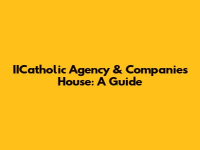 IICatholic Agency & Companies House: A Guide