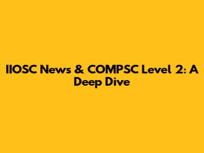 IIOSC News & COMPSC Level 2: A Deep Dive