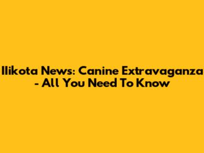 IIikota News: Canine Extravaganza - All You Need To Know