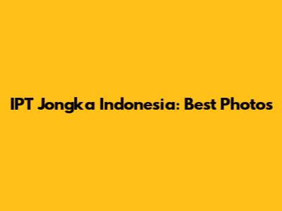 IPT Jongka Indonesia: Best Photos