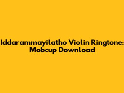 Iddarammayilatho Violin Ringtone: Mobcup Download