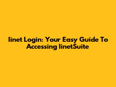 Iinet Login: Your Easy Guide To Accessing IinetSuite