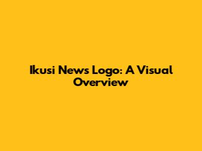 Ikusi News Logo: A Visual Overview