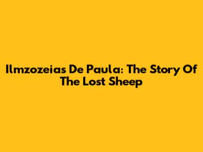 Ilmzozeias De Paula: The Story Of The Lost Sheep