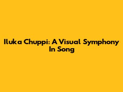 Iluka Chuppi: A Visual Symphony In Song