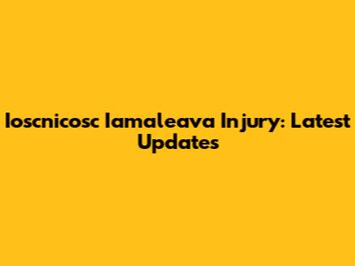 Ioscnicosc Iamaleava Injury: Latest Updates