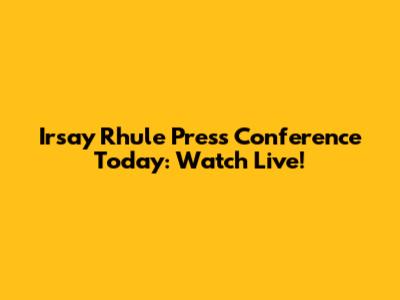 Irsay Rhule Press Conference Today: Watch Live!