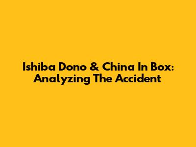 Ishiba Dono & China In Box: Analyzing The Accident