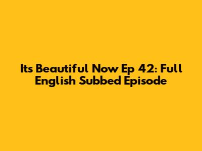 It's Beautiful Now Ep 42: Full English Subbed Episode