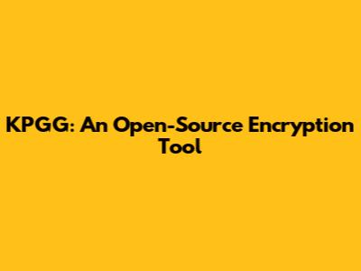 KPGG: An Open-Source Encryption Tool