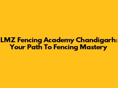 LMZ Fencing Academy Chandigarh: Your Path To Fencing Mastery