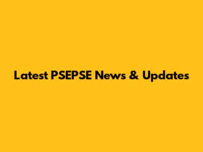 Latest PSEPSE News & Updates