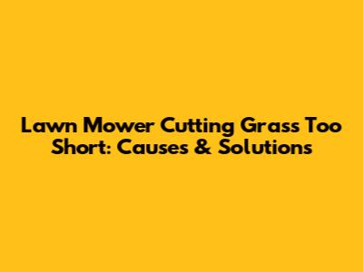 Lawn Mower Cutting Grass Too Short: Causes & Solutions