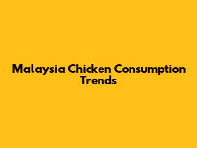 Malaysia Chicken Consumption Trends