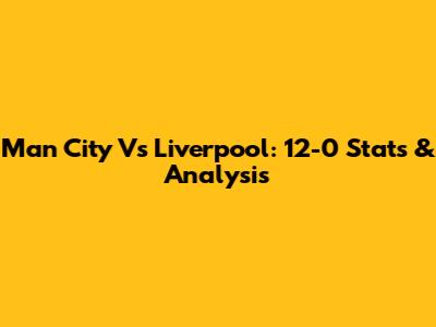 Man City Vs Liverpool: 12-0 Stats & Analysis