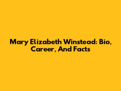 Mary Elizabeth Winstead: Bio, Career, And Facts