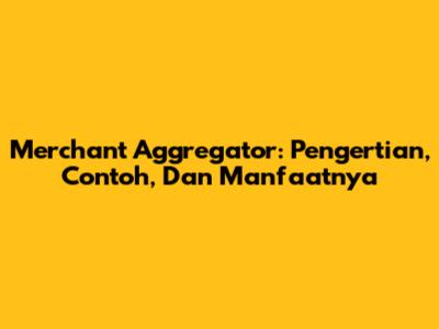 Merchant Aggregator: Pengertian, Contoh, Dan Manfaatnya