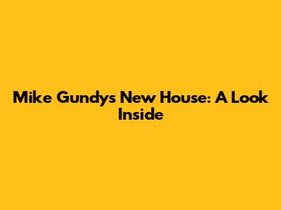 Mike Gundy's New House: A Look Inside