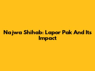 Najwa Shihab: Lapor Pak And Its Impact